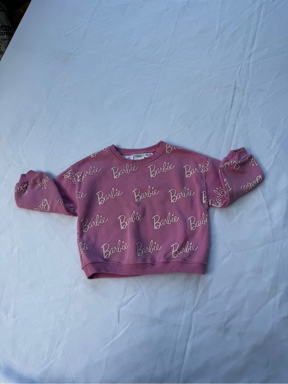 Zara Barbie Pink Logo Sweatshirt - Kids' Cozy Pullover 2-3 years